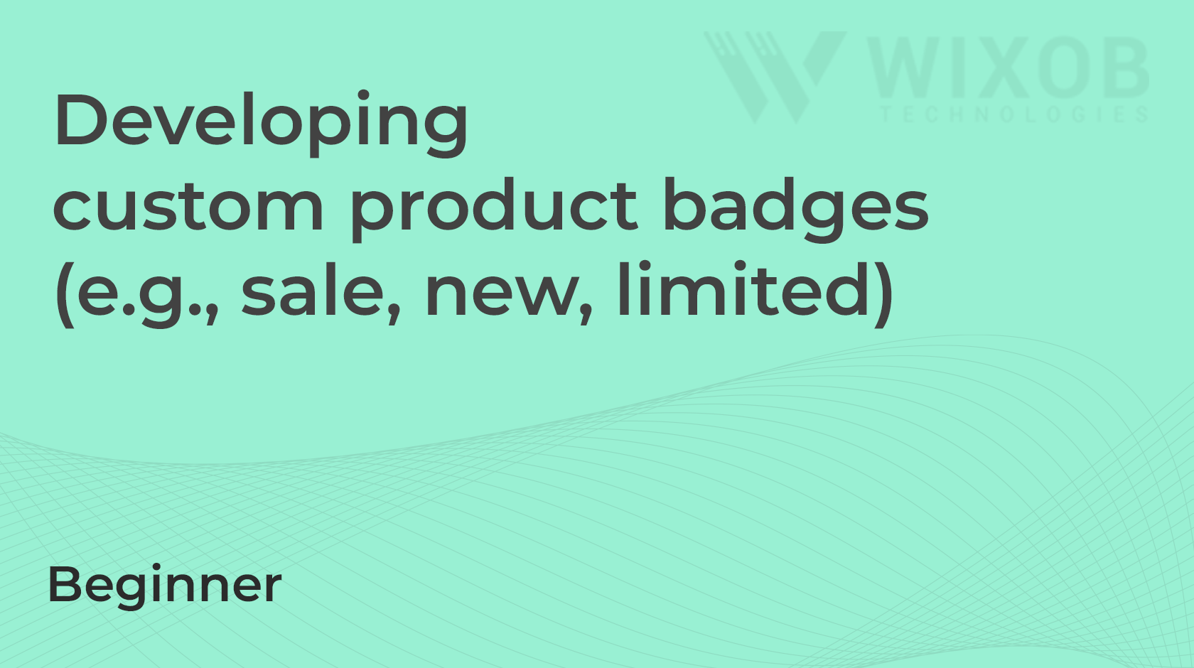 Developing custom product badges (e.g., sale, new, limited)