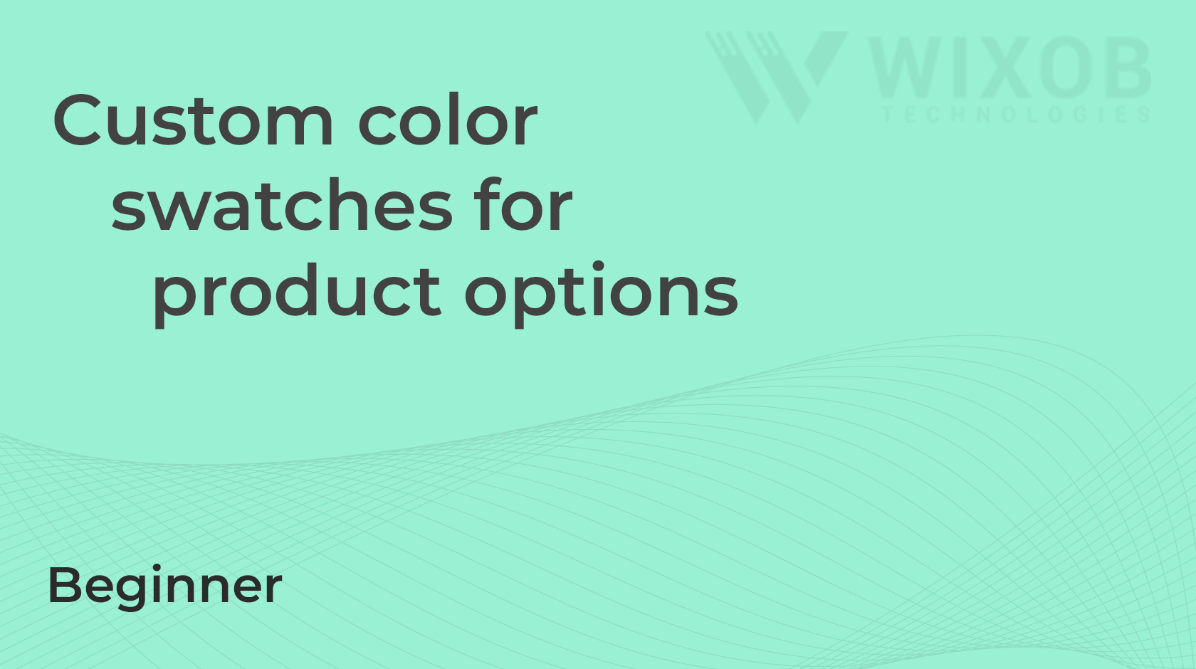 Custom color swatches for product options