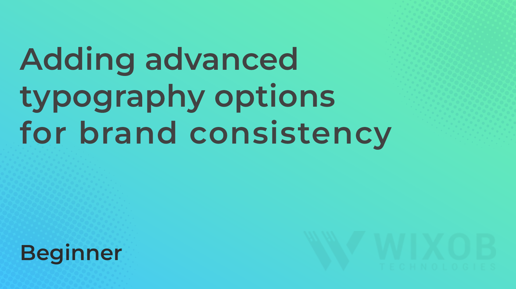 Adding advanced typography options for brand consistency